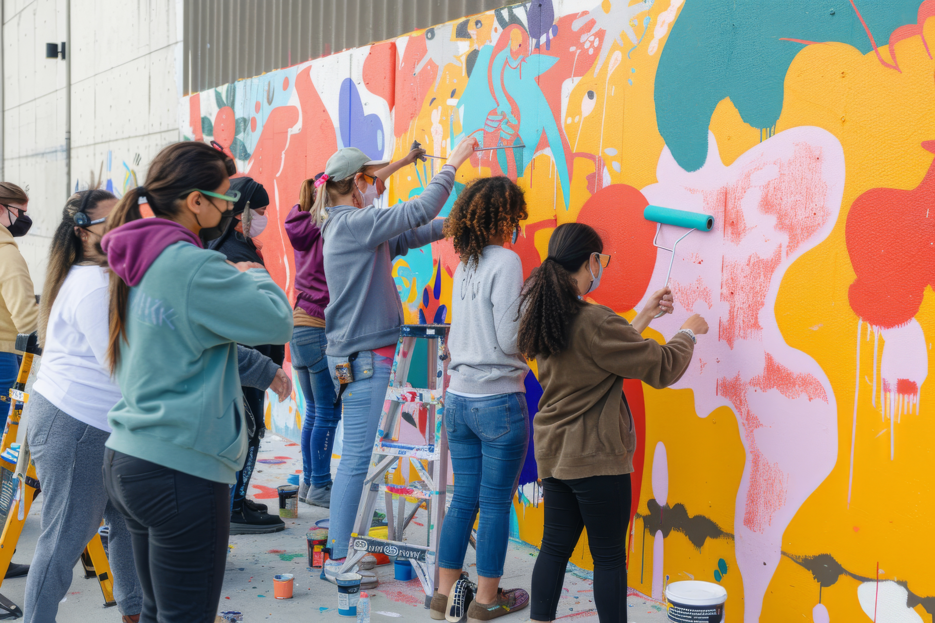 Fresque murale collective